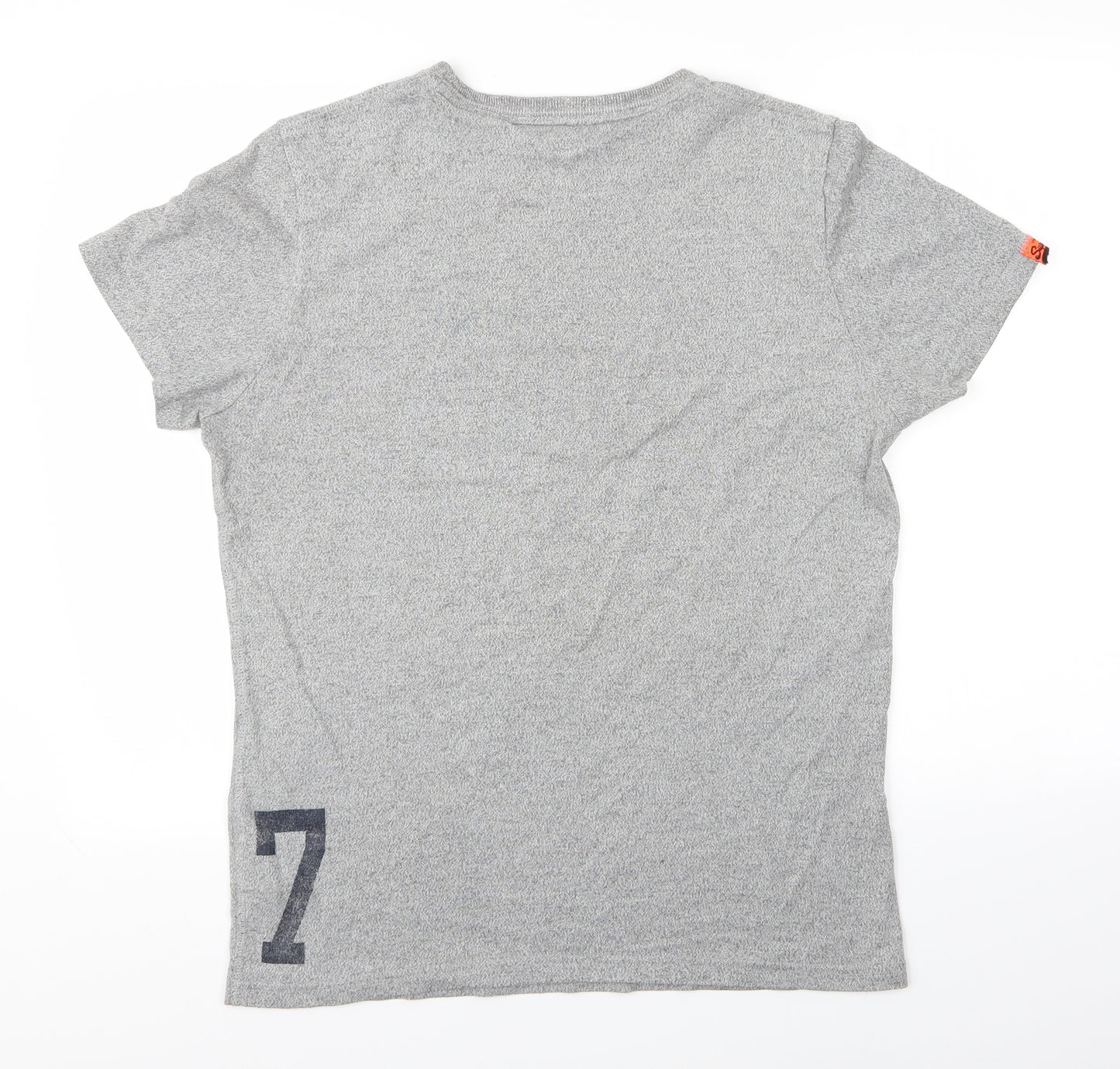 Superdry Mens Grey    T-Shirt Size L  - College