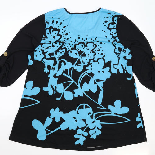 Christy Womens Multicoloured Floral Knit Pullover Jumper Size XL