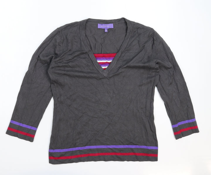 Autonomy Womens Grey Knit Pullover Jumper Size 14