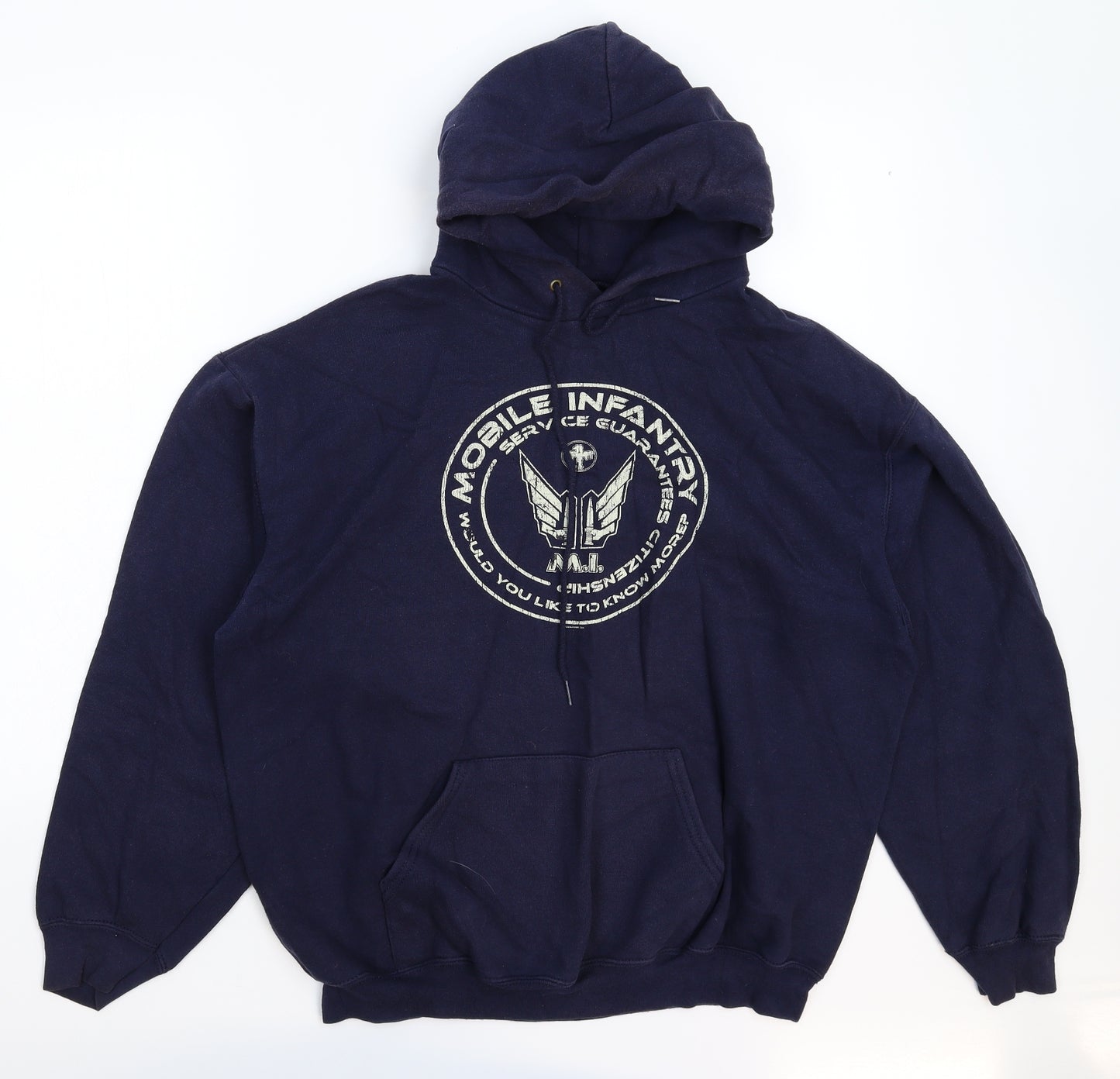 Fruit of the Loom Mens Blue   Pullover Hoodie Size L