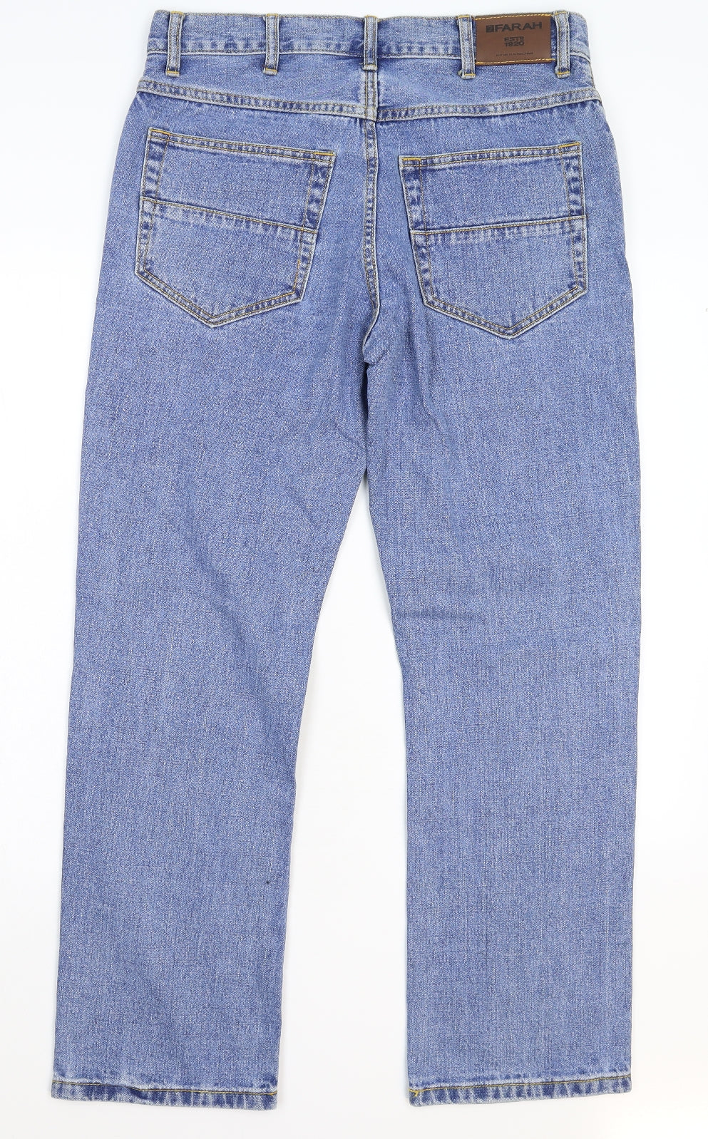 Farah Mens Blue  Denim Straight Jeans Size 32 L30 in