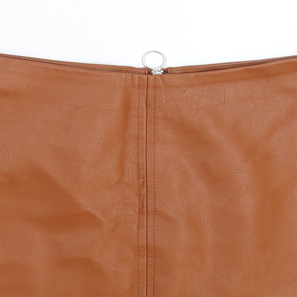 Primark Womens Brown   A-Line Skirt Size 6
