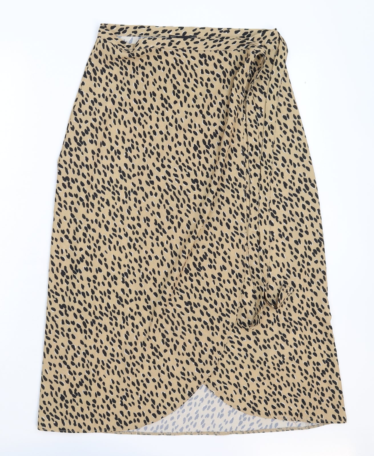 New Look Womens Beige Animal Print  Maxi Skirt Size 8
