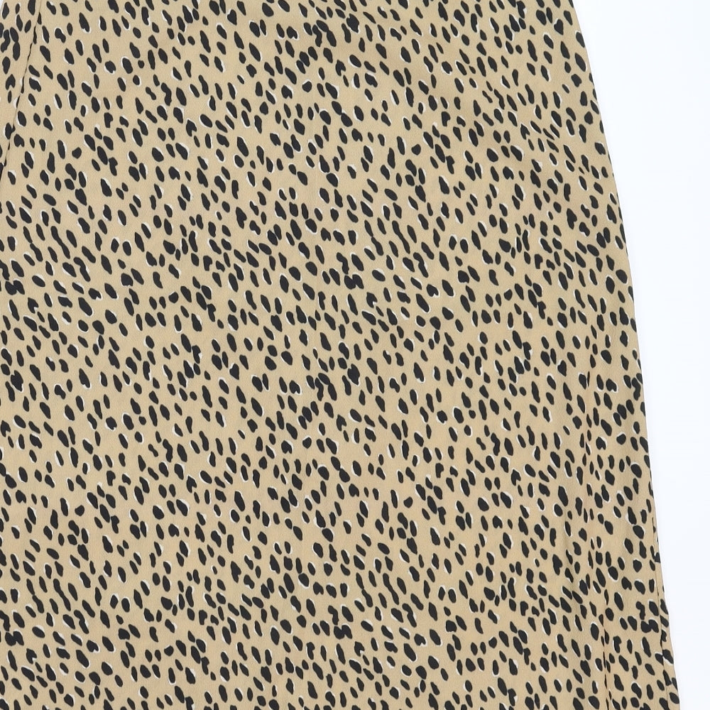 New Look Womens Beige Animal Print  Maxi Skirt Size 8