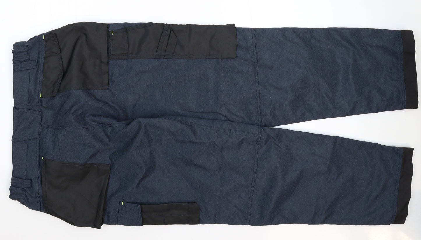 Black Knight Mens Blue   Cargo Trousers Size 34 L31 in