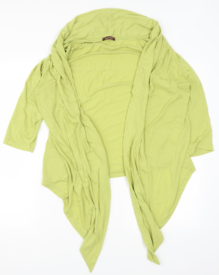 Savoir Womens Green Cardigan Jumper Size 16