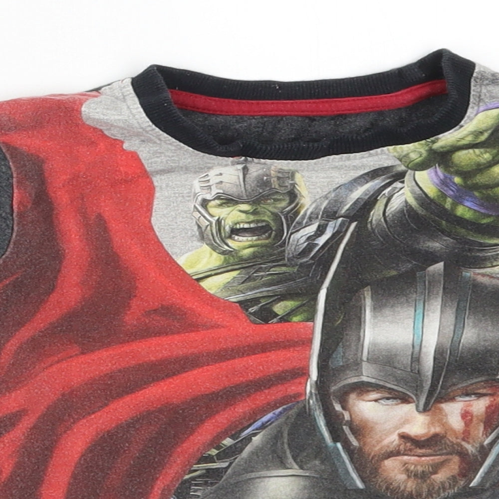F&F Boys Grey Solid   Pyjama Top Size 5-6 Years  - Thor Ragnarok