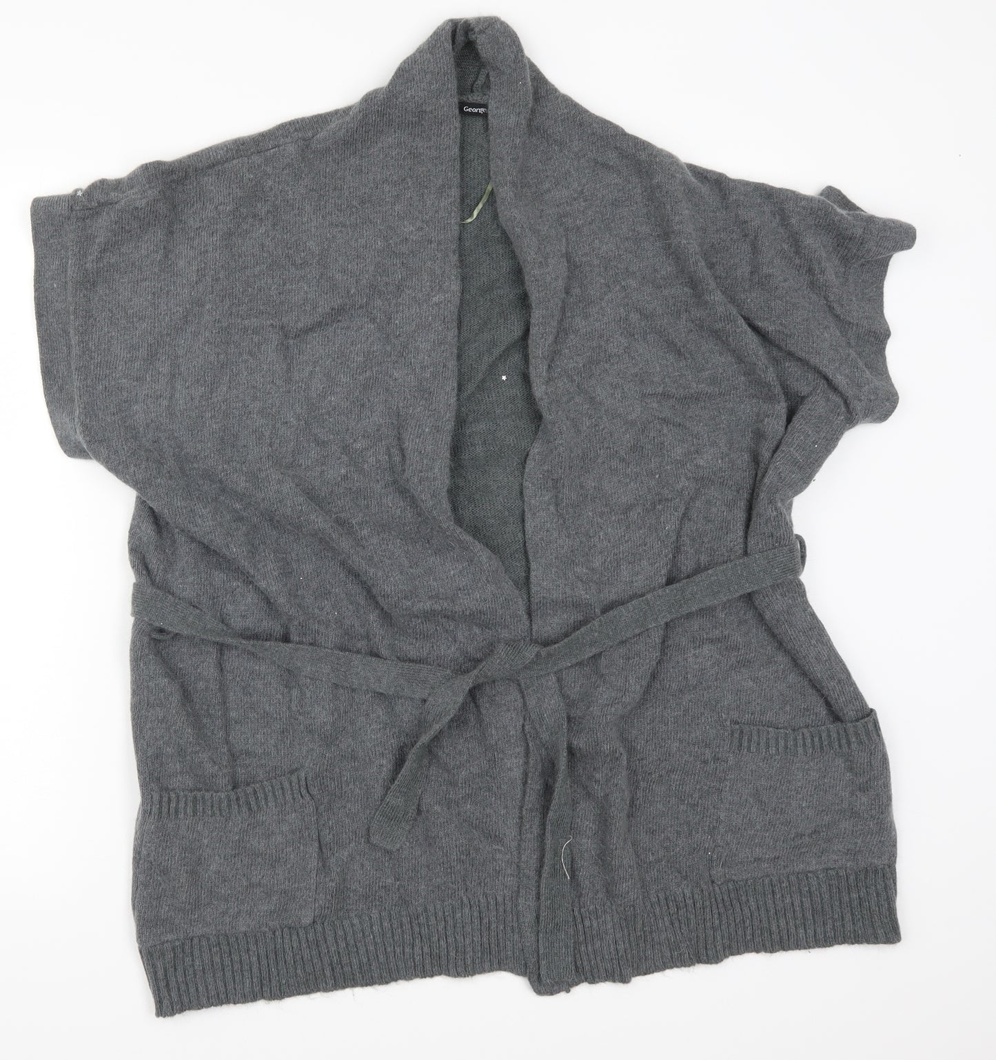 George Womens Grey  Knit Cardigan Jumper Size 24