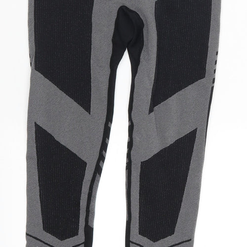 Crivit Womens Grey   Track Pants Leggings Size 8 L23 in - Grey and Black