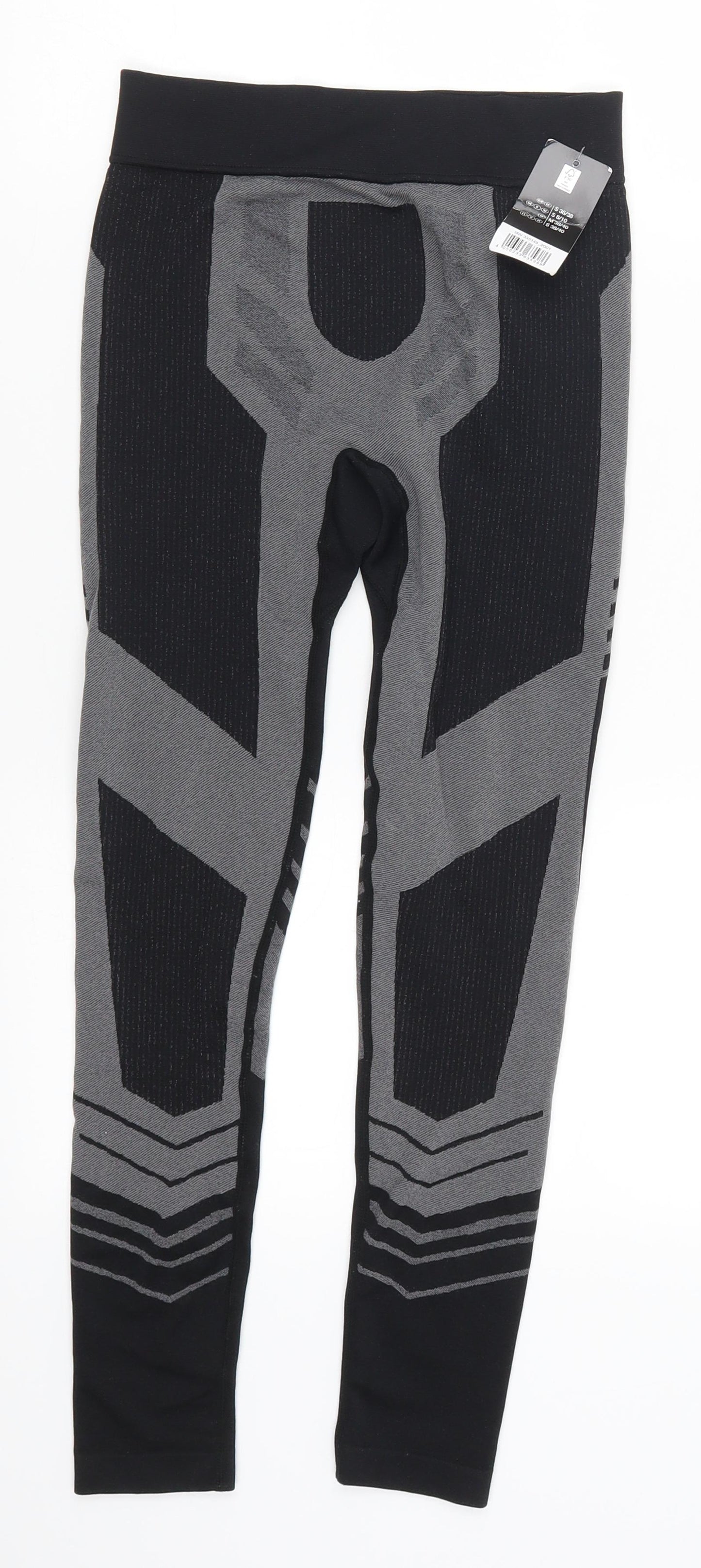 Crivit Womens Grey   Track Pants Leggings Size 8 L23 in - Grey and Black