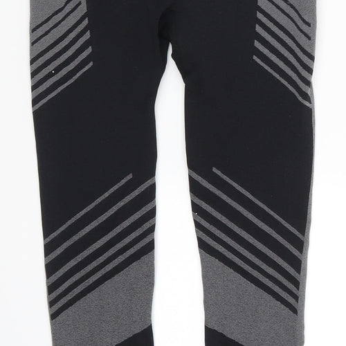 Crivit Womens Grey   Track Pants Leggings Size 8 L23 in - Grey and Black