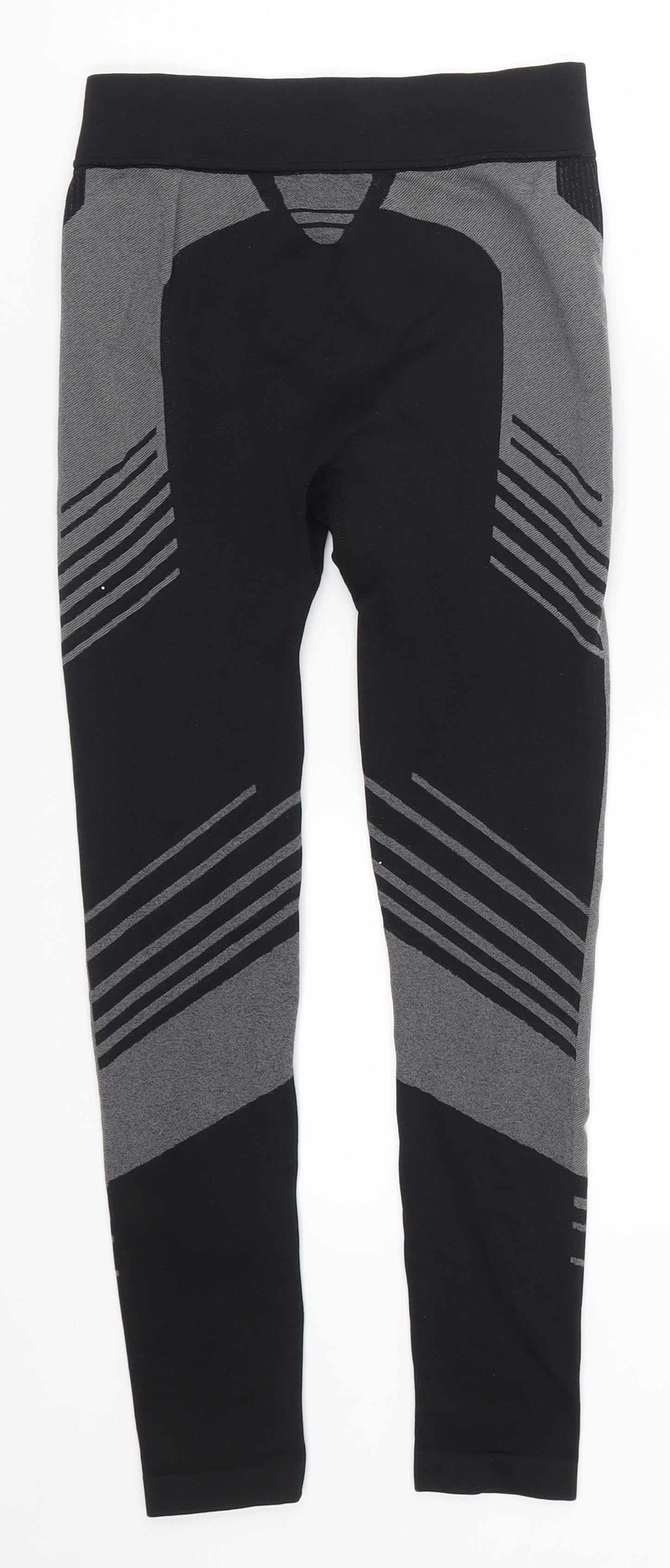 Crivit Womens Grey   Track Pants Leggings Size 8 L23 in - Grey and Black