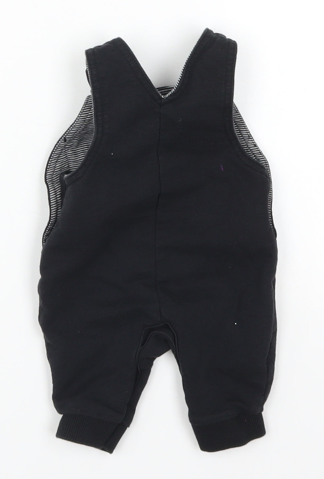 George Boys Black Striped  Romper One-Piece Size Newborn
