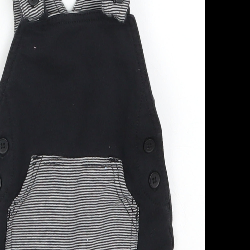 George Boys Black Striped  Romper One-Piece Size Newborn