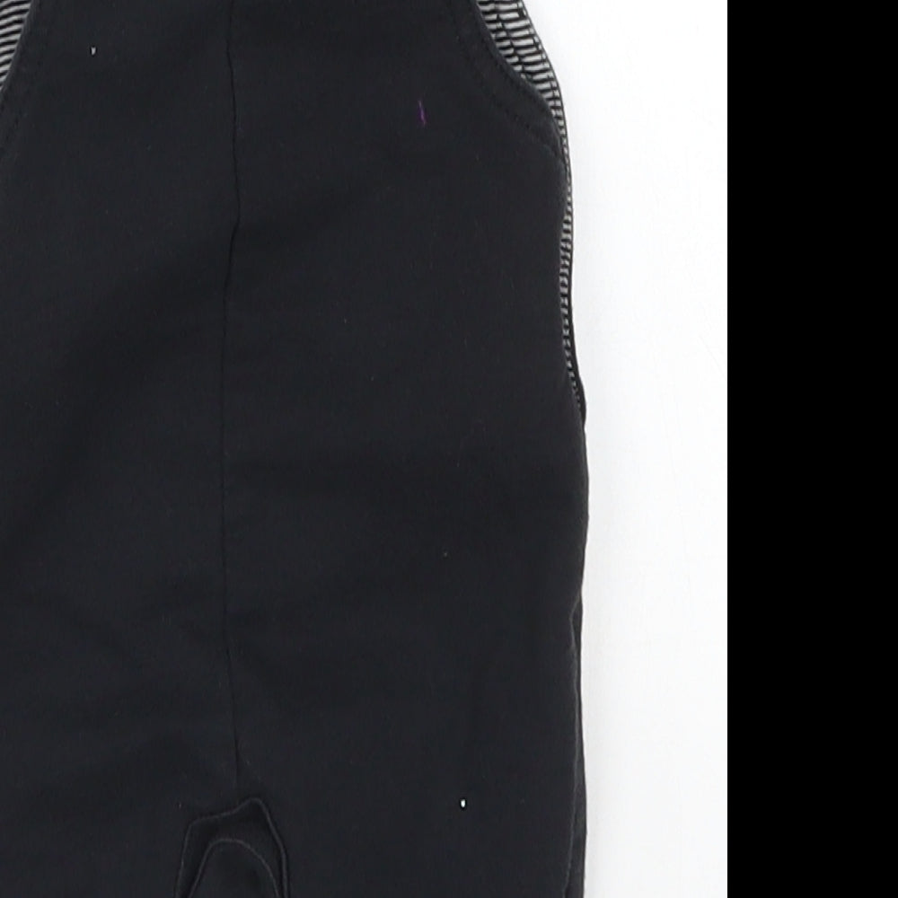 George Boys Black Striped  Romper One-Piece Size Newborn
