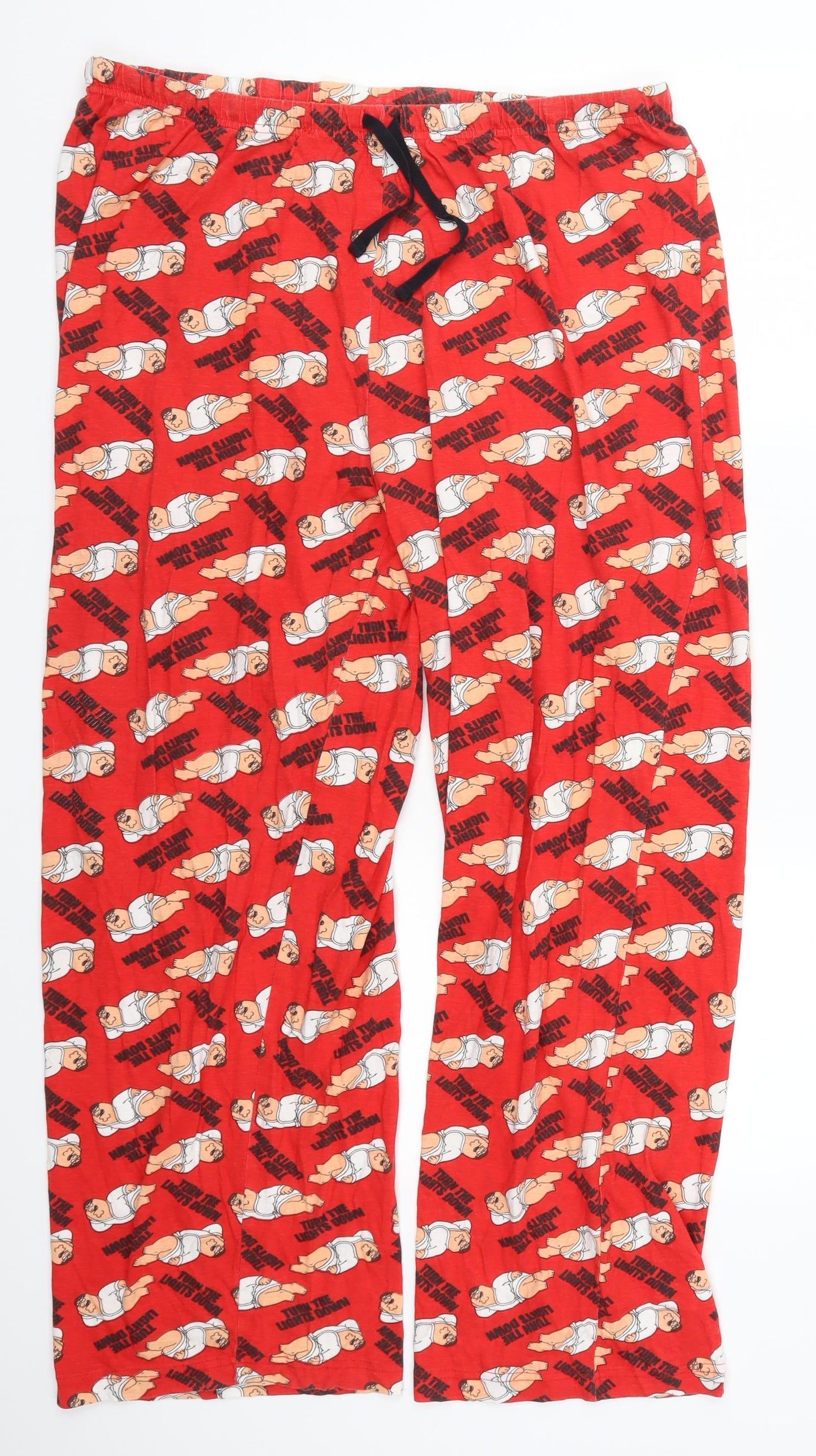 Preworn Mens Red   Trousers  Size XL L29 in - Family Guy Peter Loungewear