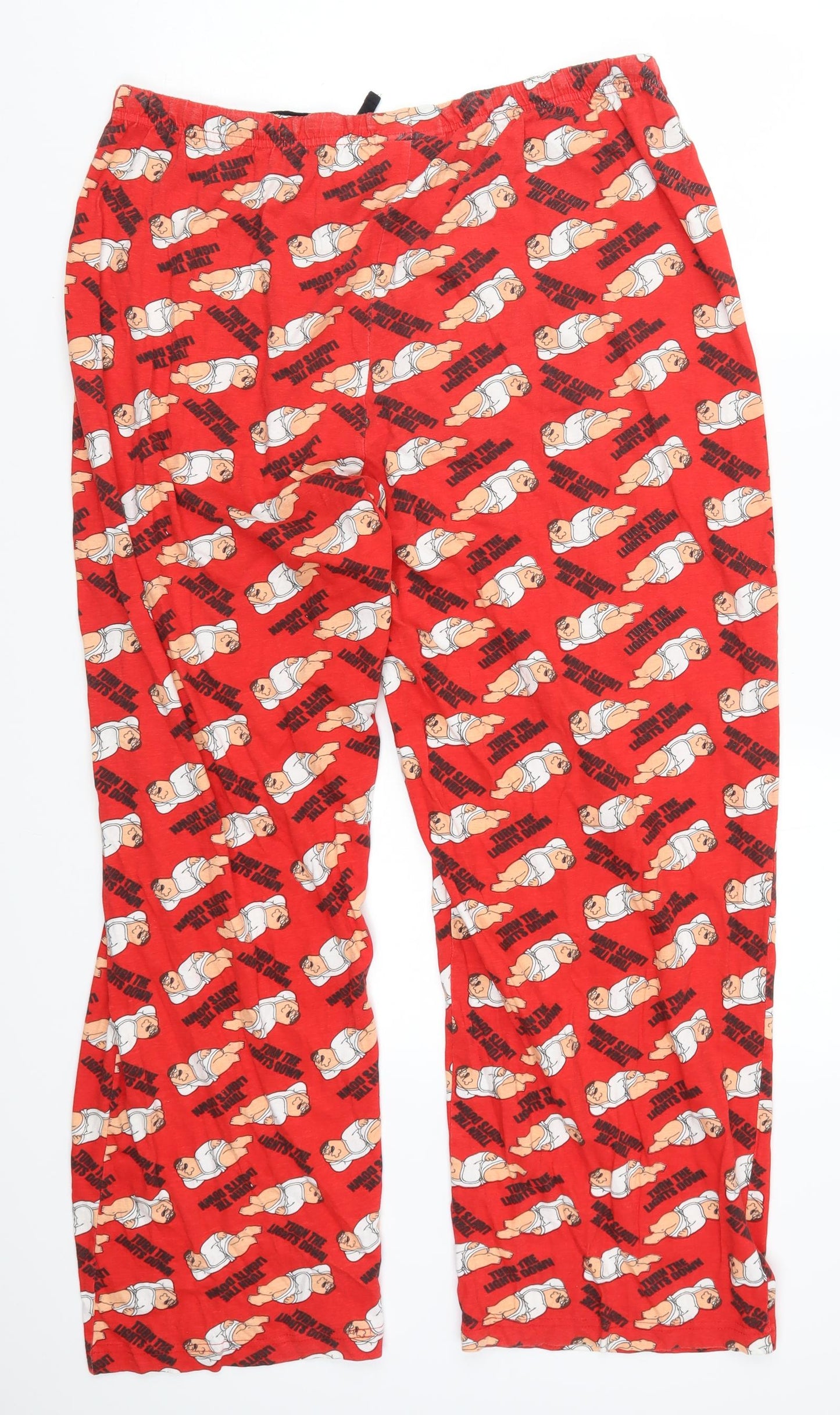 Preworn Mens Red   Trousers  Size XL L29 in - Family Guy Peter Loungewear