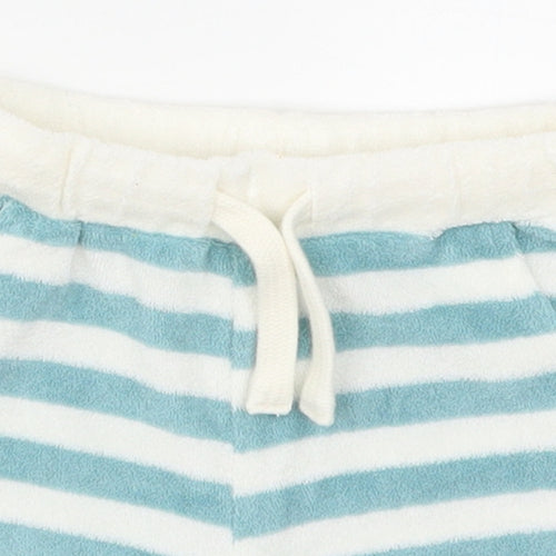 Marks and Spencer Baby Blue Striped  Cropped Trousers Size 3-6 Months