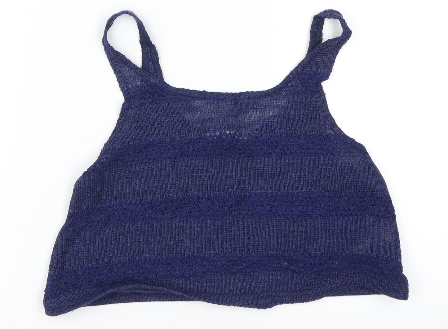 New Look Girls Blue Striped  Cropped Tank Size 9 Years