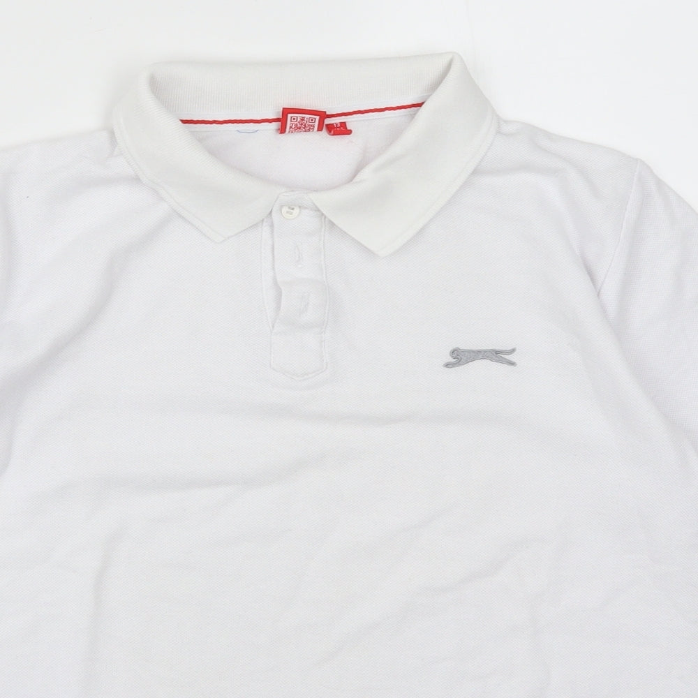 Slazenger Boys White   Basic Polo Size 13 Years