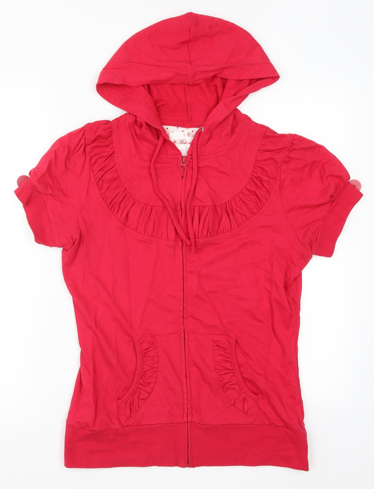 Evie Womens Pink   Full Zip Hoodie Size 14