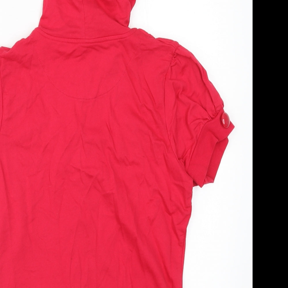Evie Womens Pink   Full Zip Hoodie Size 14