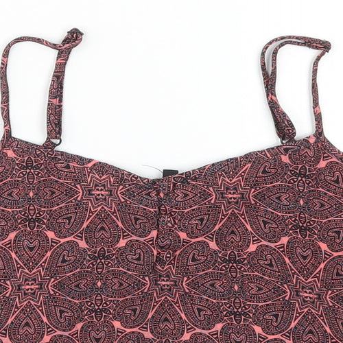 New Look Girls Pink Geometric  Cropped Tank Size 13 Years