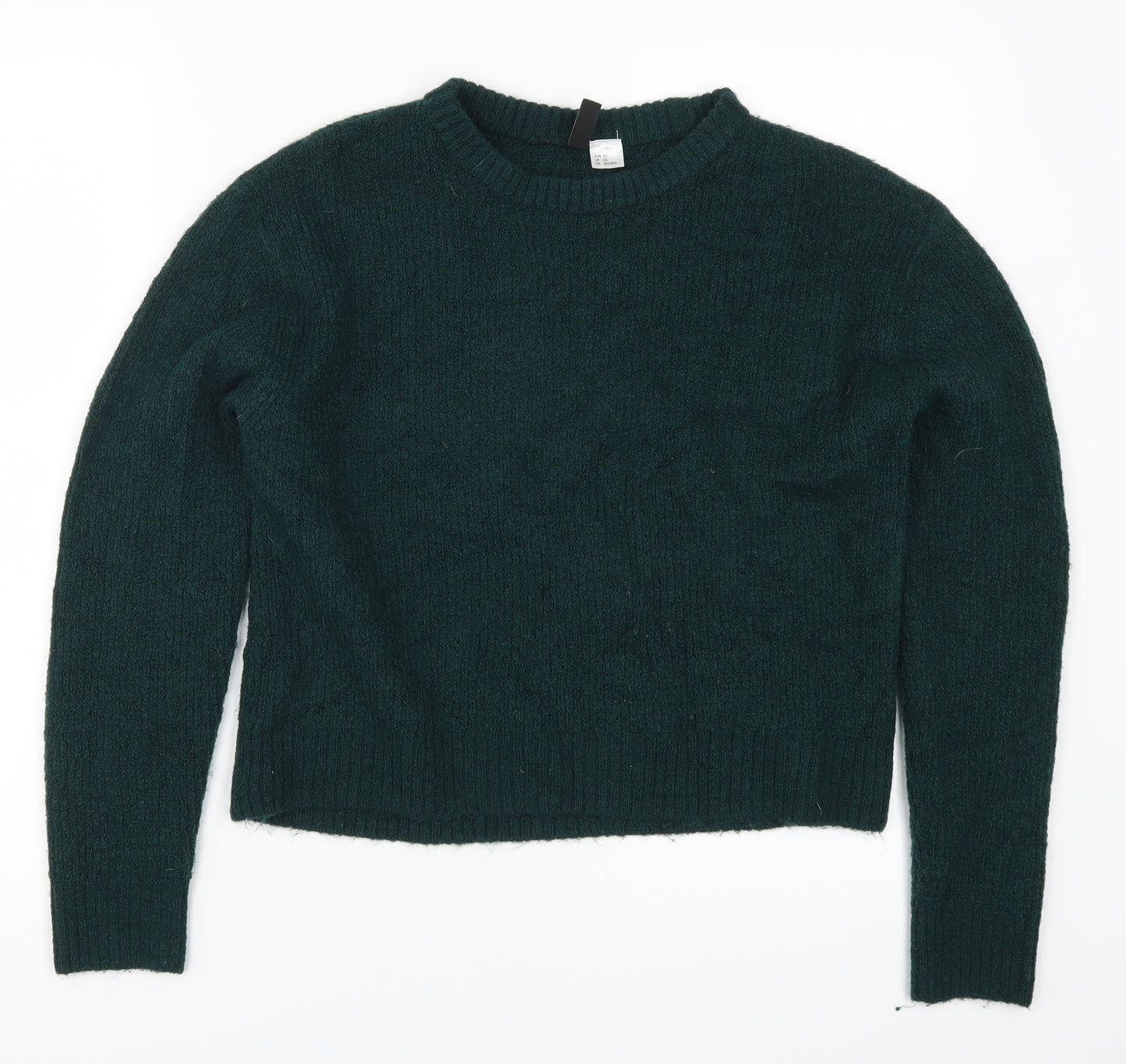 H&M Womens Green  Knit Pullover Jumper Size XS