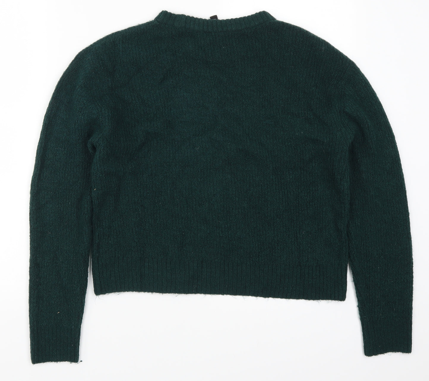 H&M Womens Green  Knit Pullover Jumper Size XS