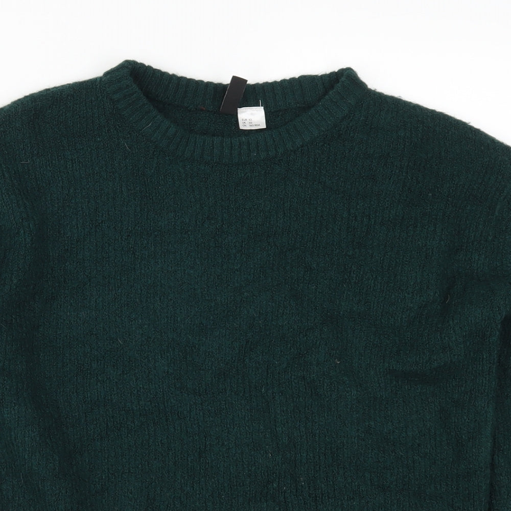 H&M Womens Green  Knit Pullover Jumper Size XS