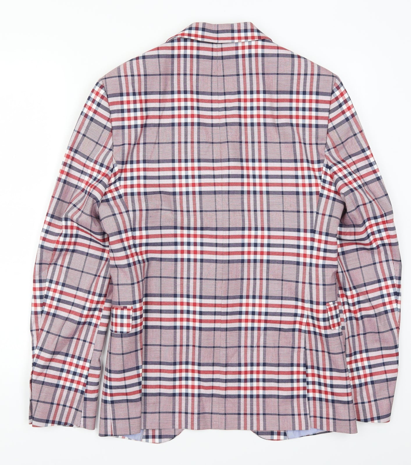 Zara Man Mens Red Check  Jacket Suit Jacket Size 38