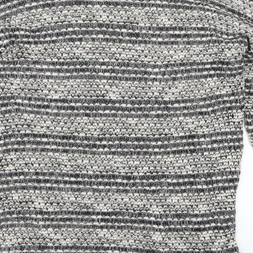 Dorothy Perkins Womens Grey Striped  Pullover Jumper Size 16