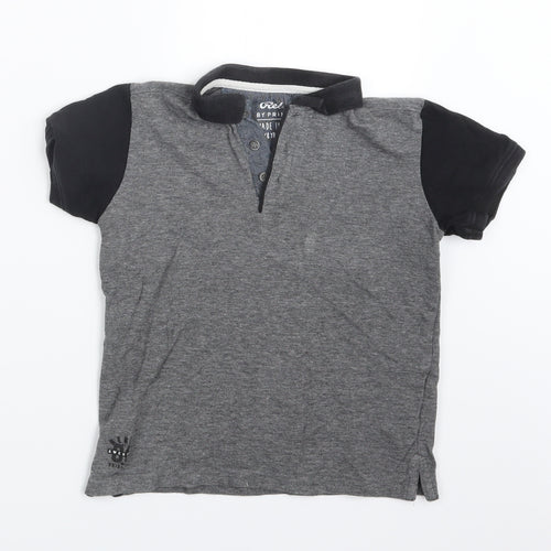 Rebel Boys Grey   Basic Polo Size 7-8 Years