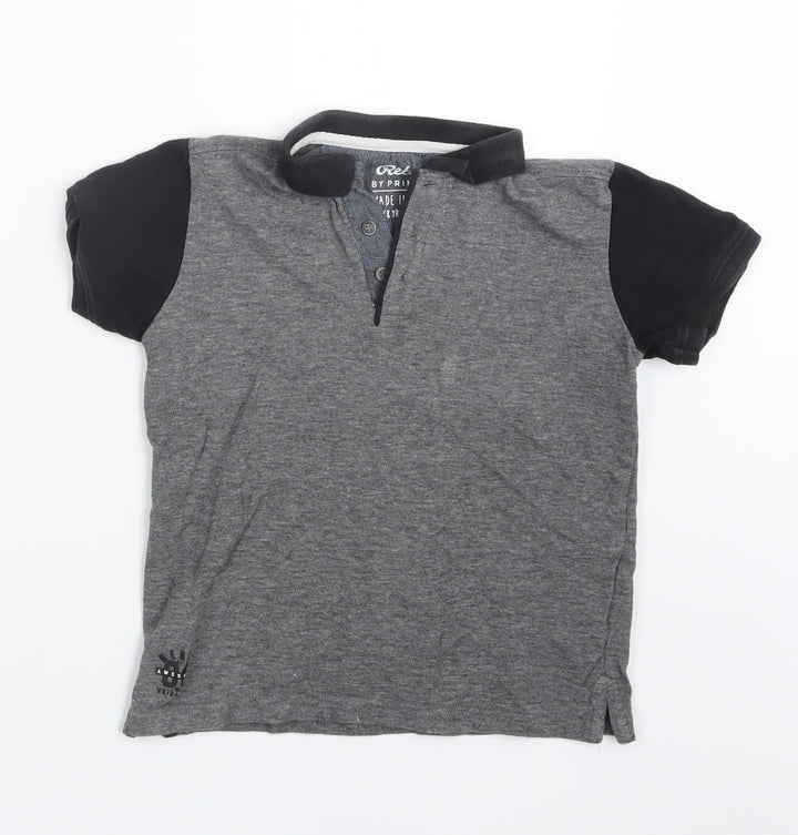Rebel Boys Grey   Basic Polo Size 7-8 Years