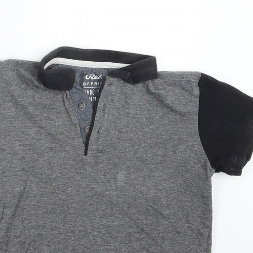 Rebel Boys Grey   Basic Polo Size 7-8 Years