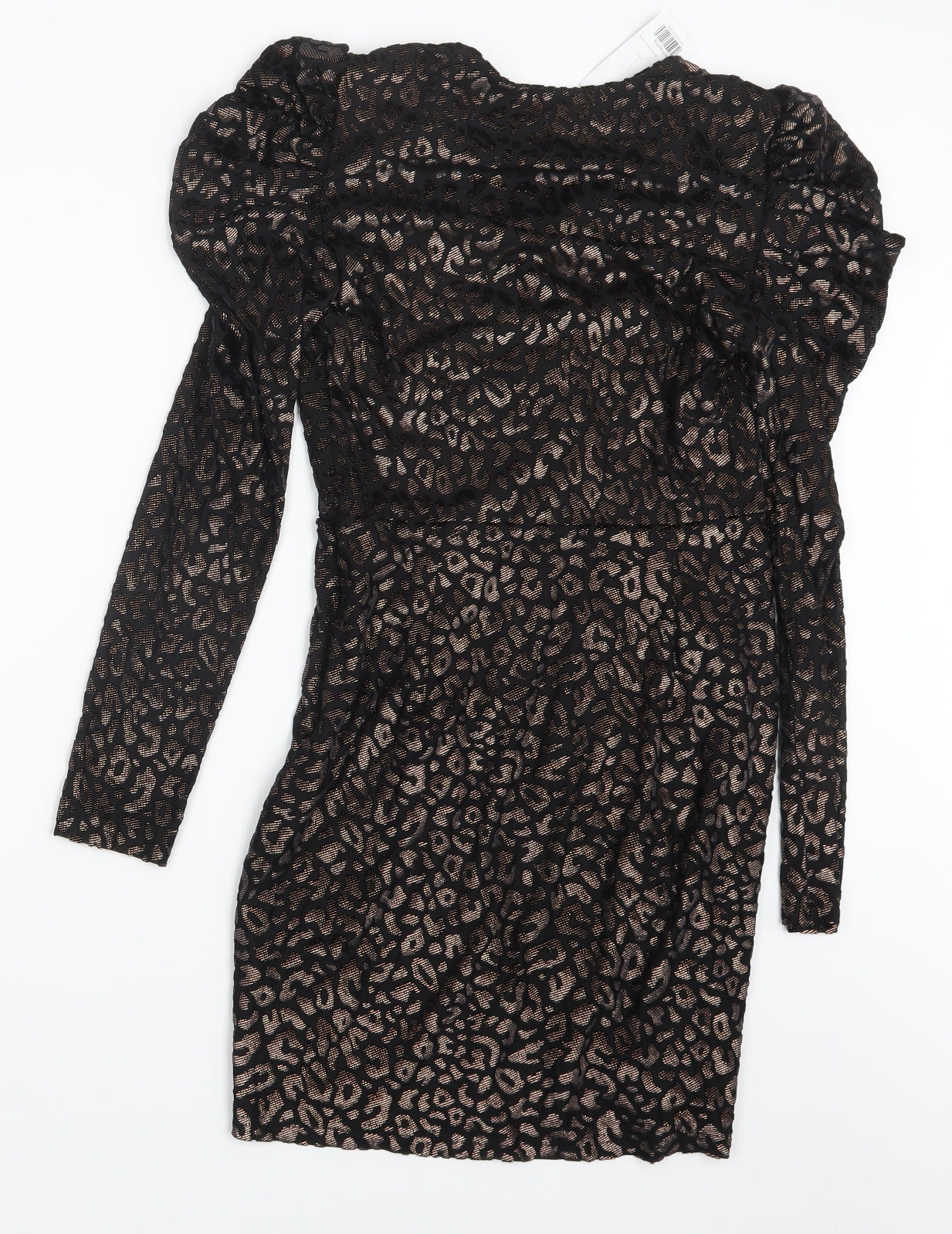 Dorothy Perkins Womens Black Animal Print  Mini  Size 8