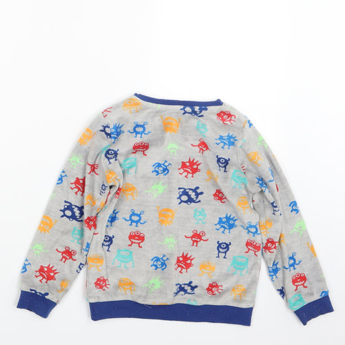 Pep&Co Boys Grey Geometric   Pyjama Top Size 5-6 Years