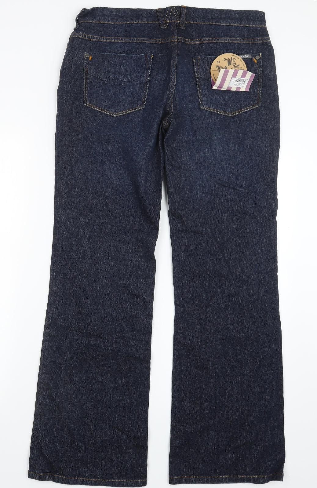 WS Womens Blue  Denim Bootcut Jeans Size 12 L30.5 in