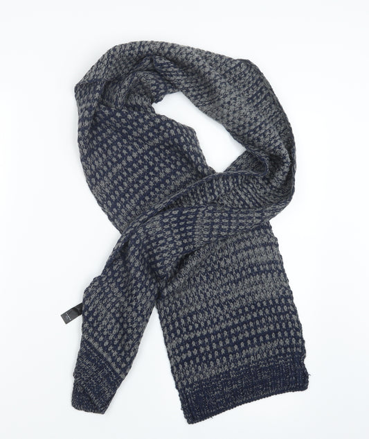 Front view of George men’s grey knit scarf one size