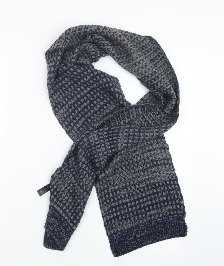 George Mens Grey Knit Scarf One Size