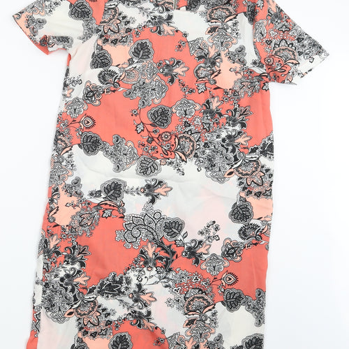 VERO MODA Womens Pink Geometric  Basic T-Shirt Size S