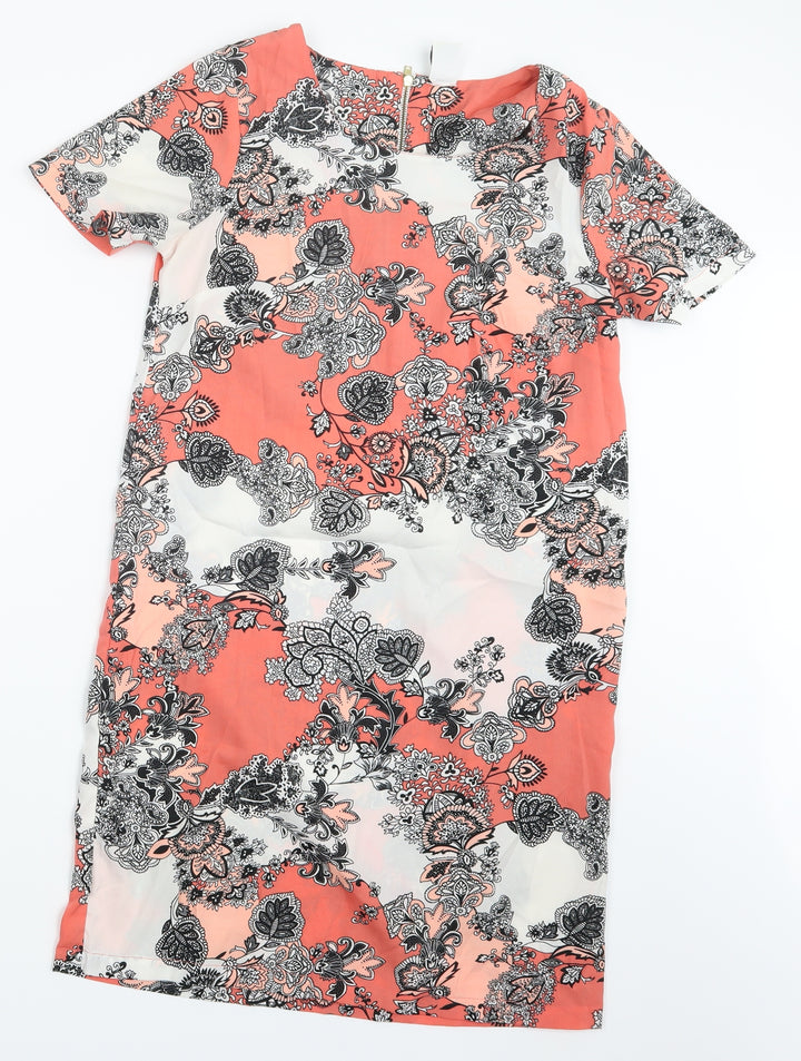 VERO MODA Womens Pink Geometric Basic T-Shirt Size S