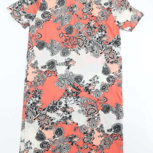 VERO MODA Womens Pink Geometric  Basic T-Shirt Size S