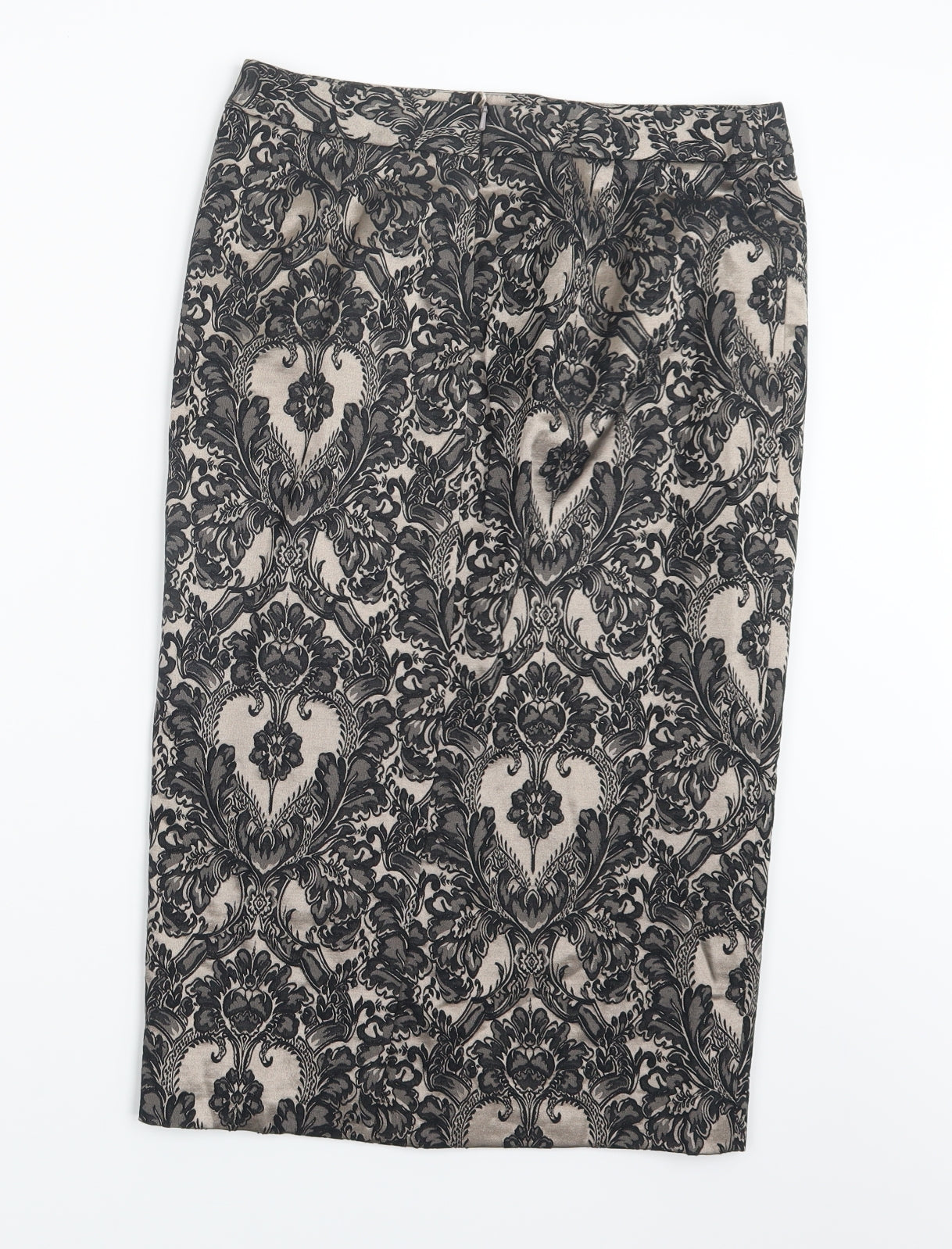 Marks and Spencer Womens Black Geometric  Straight & Pencil Skirt Size 8