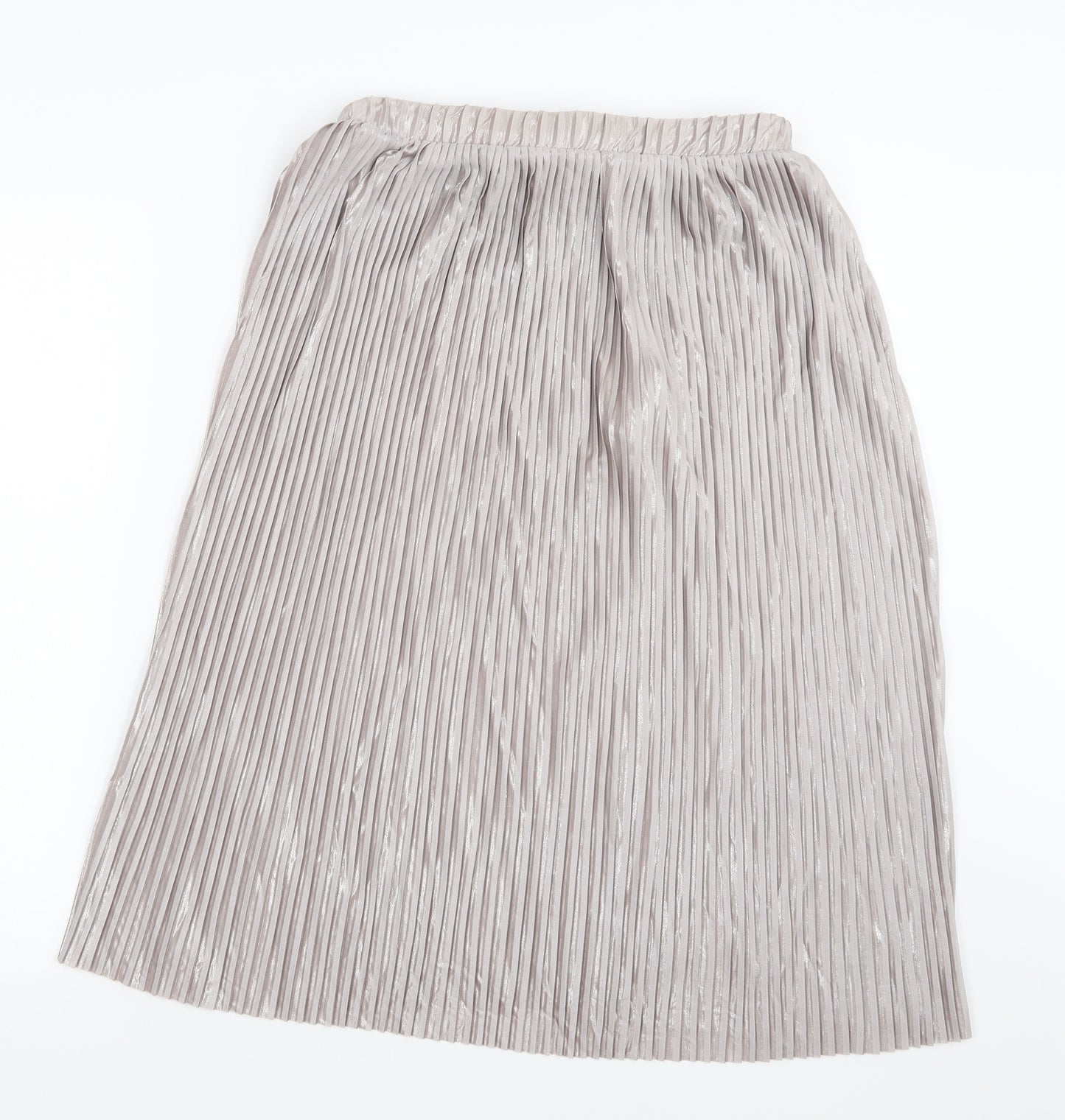 Zara Womens Beige   Pleated Skirt Size M