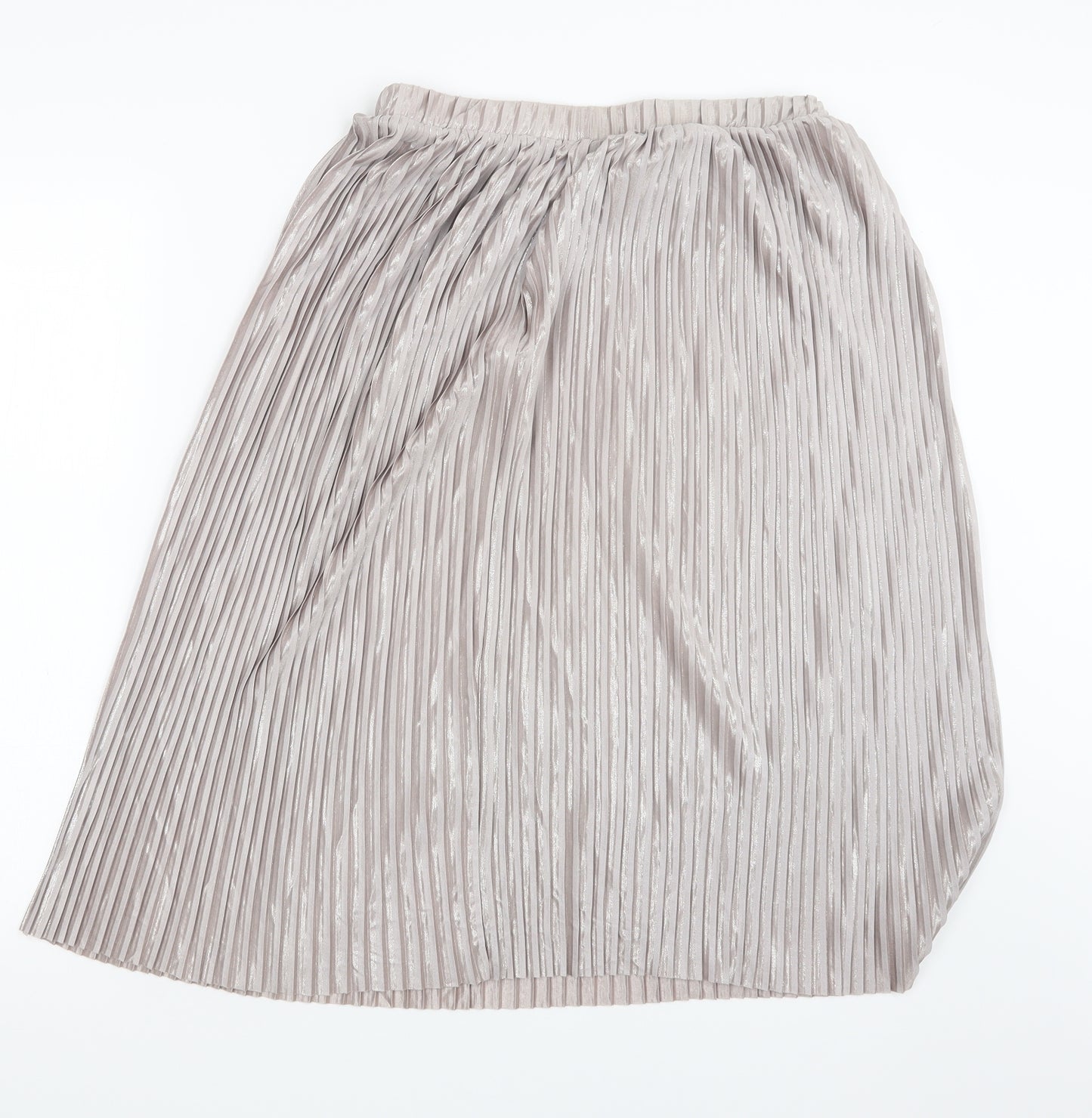 Zara Womens Beige   Pleated Skirt Size M