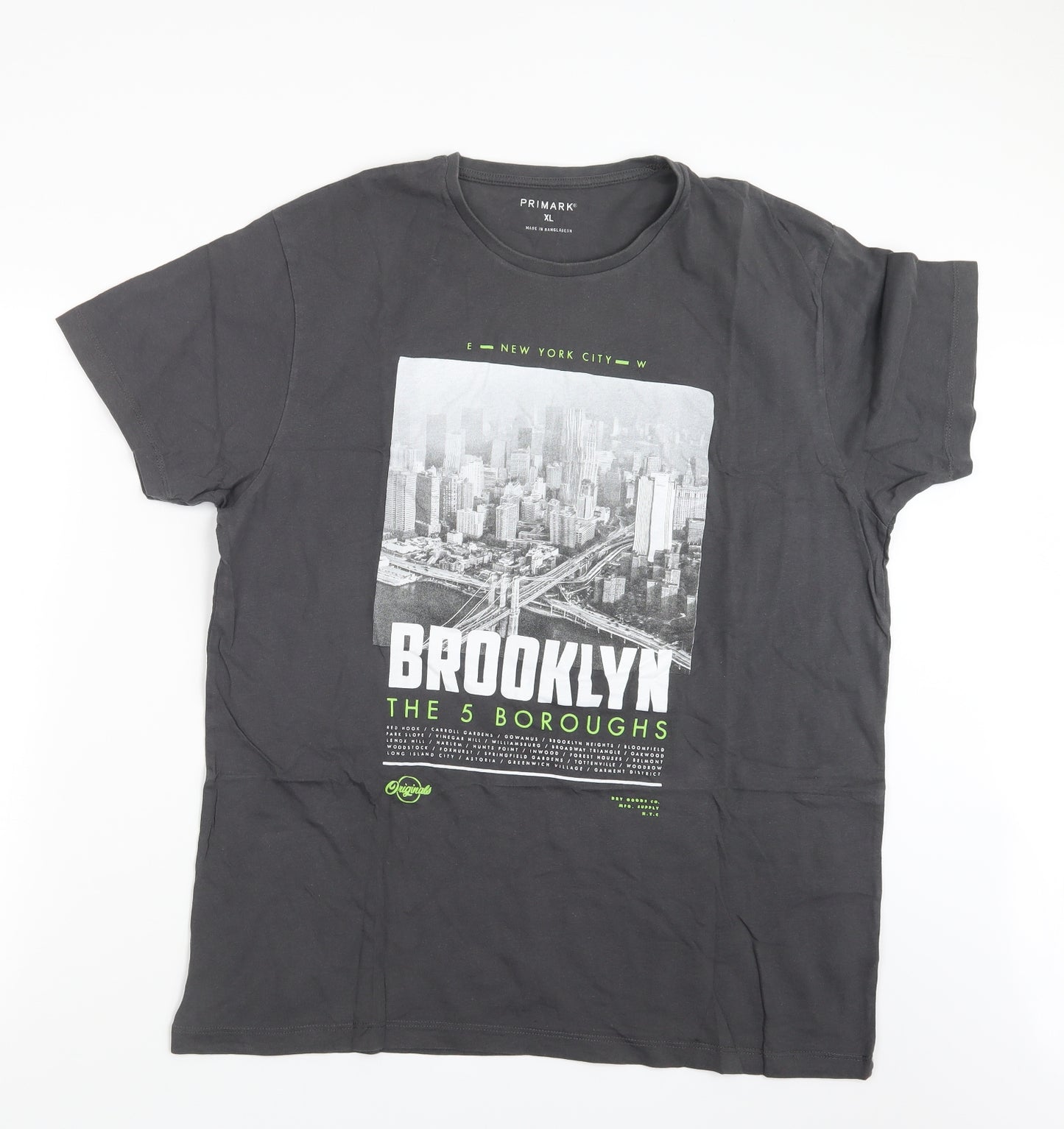 Primark Mens Grey    T-Shirt Size XL