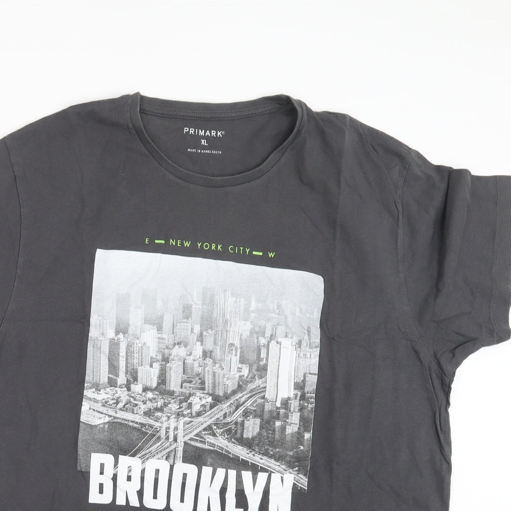 Primark Mens Grey    T-Shirt Size XL