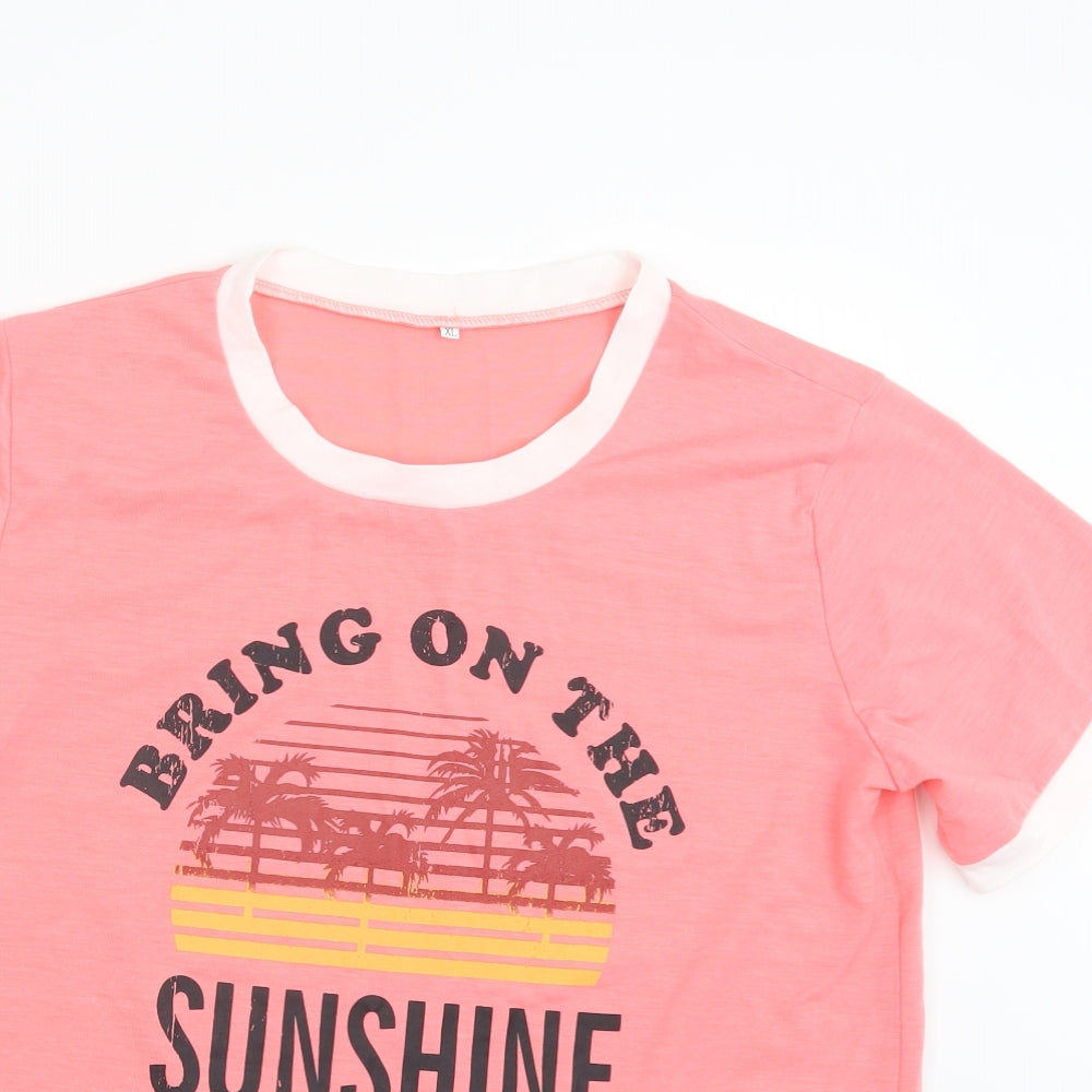 Preworn Mens Pink    T-Shirt Size XL