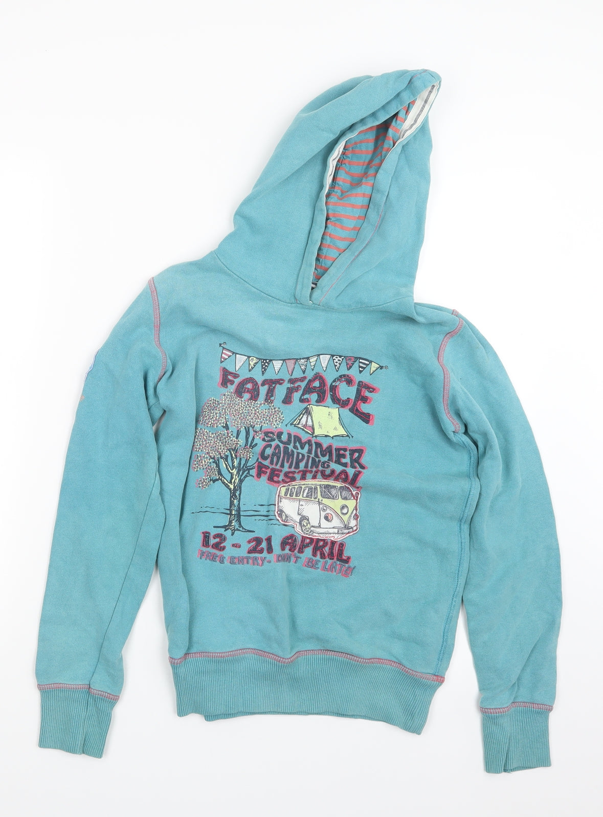Fat Face Girls Blue   Pullover Hoodie Size 12-13 Years